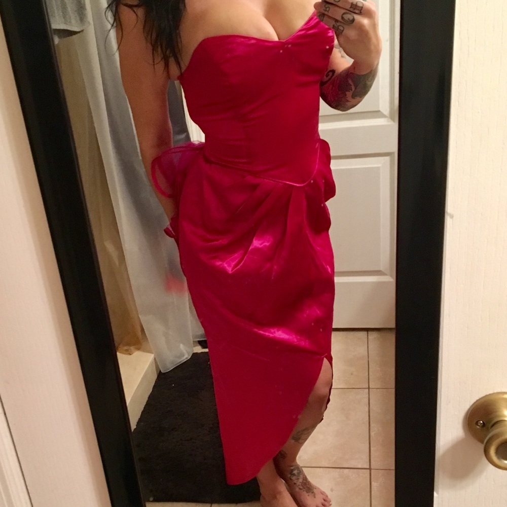 Small pink Barbie ruffle gown
